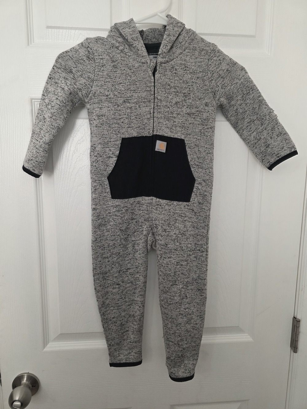 Carhartt Gray Marled Hooded One-Piece with Black Pocket